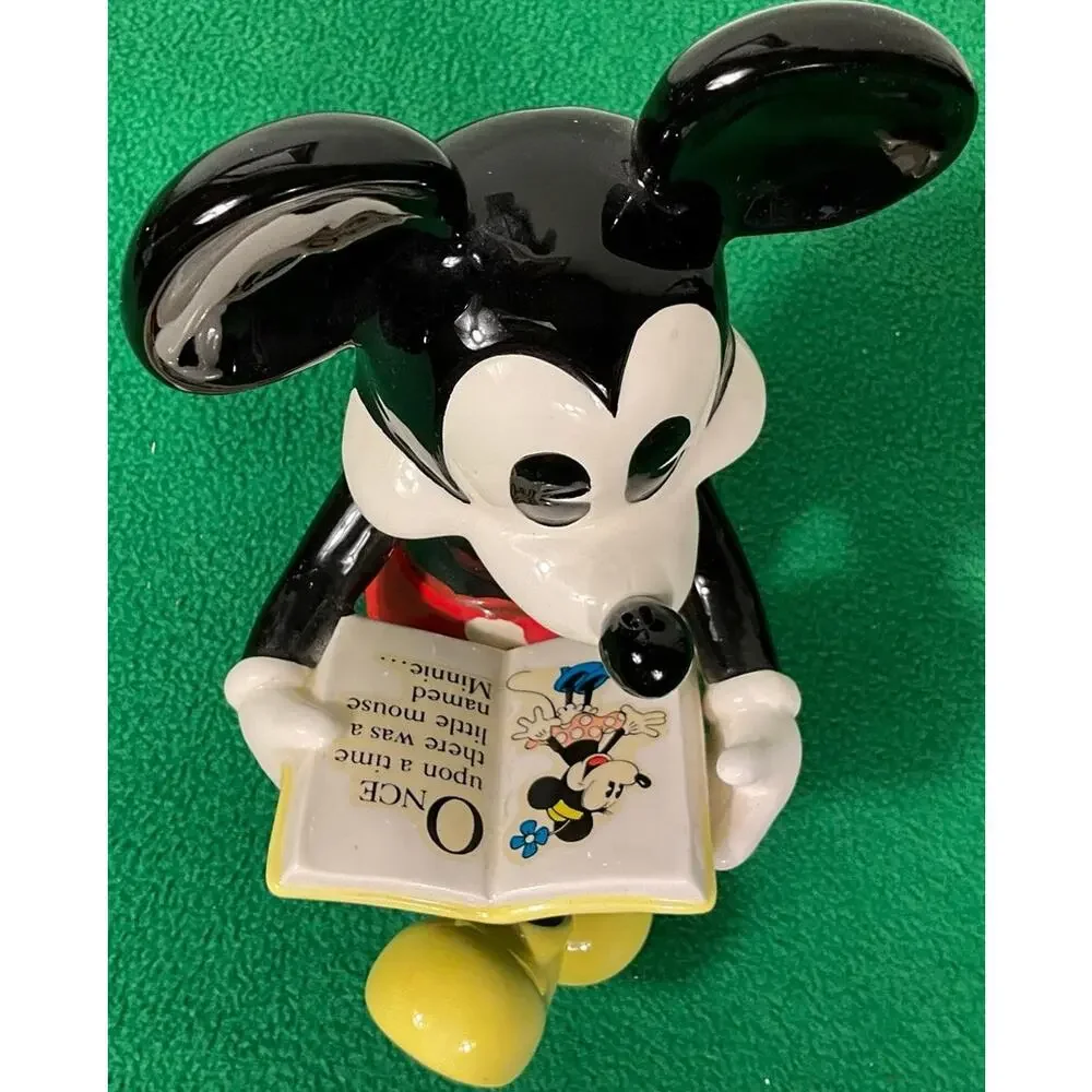 Mickey Mouse Vintage Minnie Story Book Ceramic Japan Disney Statue Figure